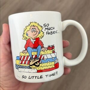 In Stitches Cartoon Fabric Lover Coffee Mug